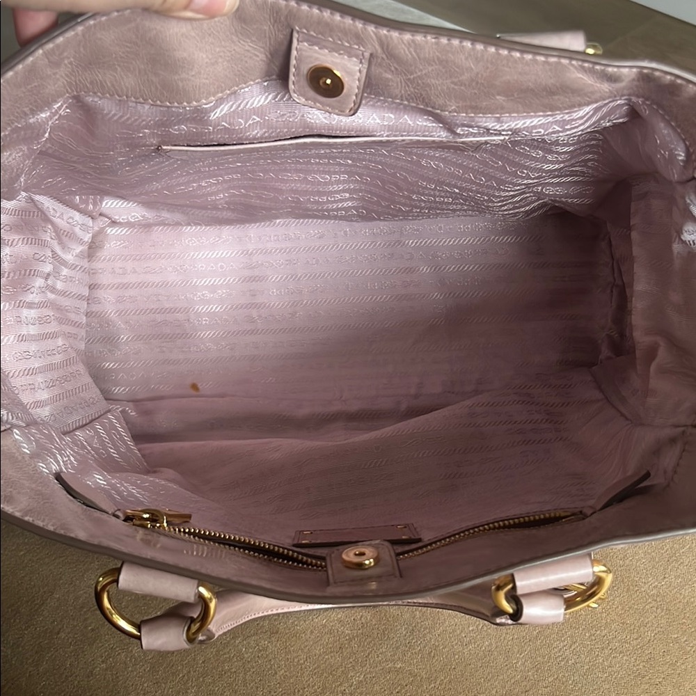 Prada Pink Leather Tote Bag with Crossbody strap - Picture 5 of 6